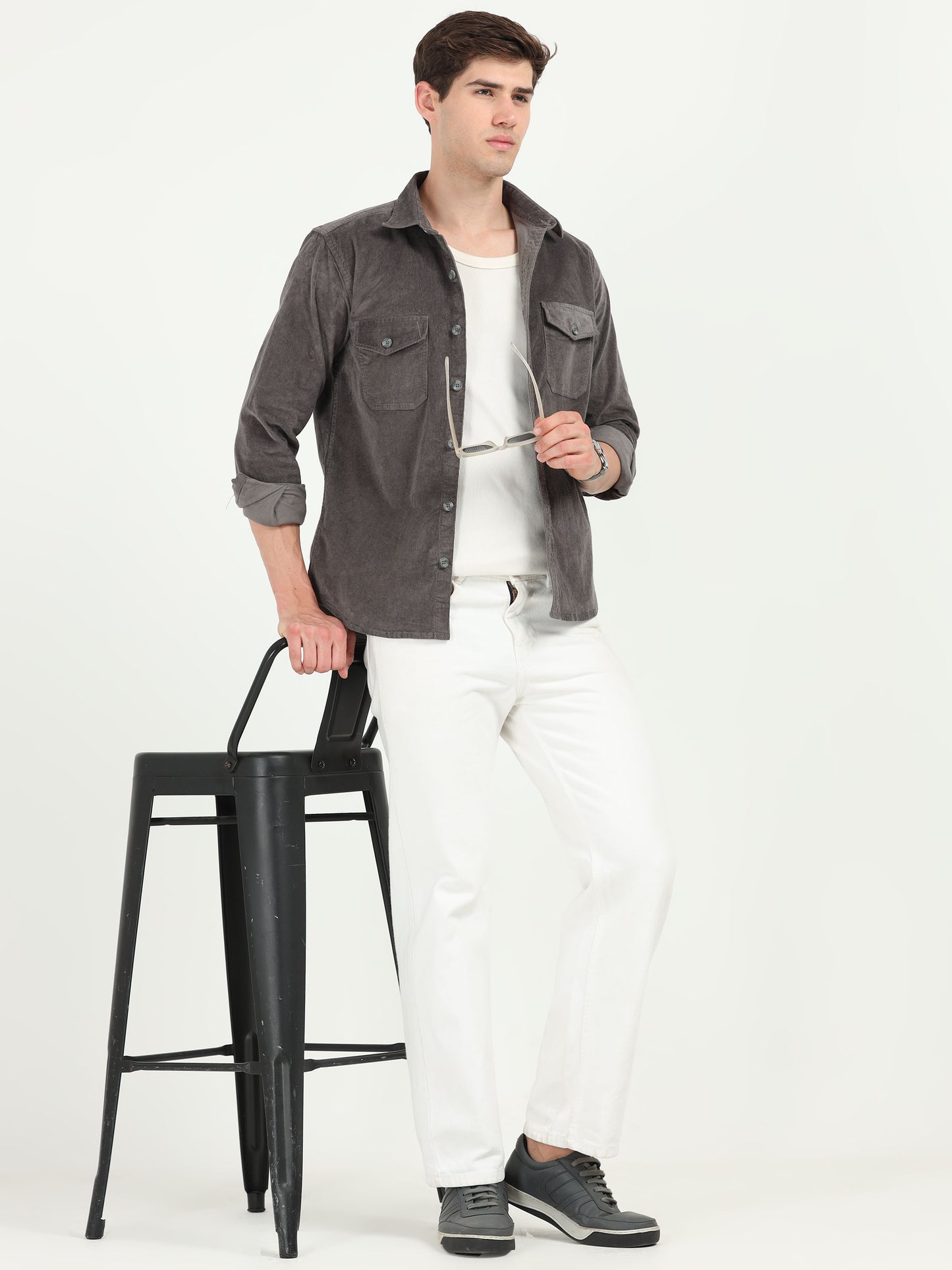 Grey Corduroy Shirt