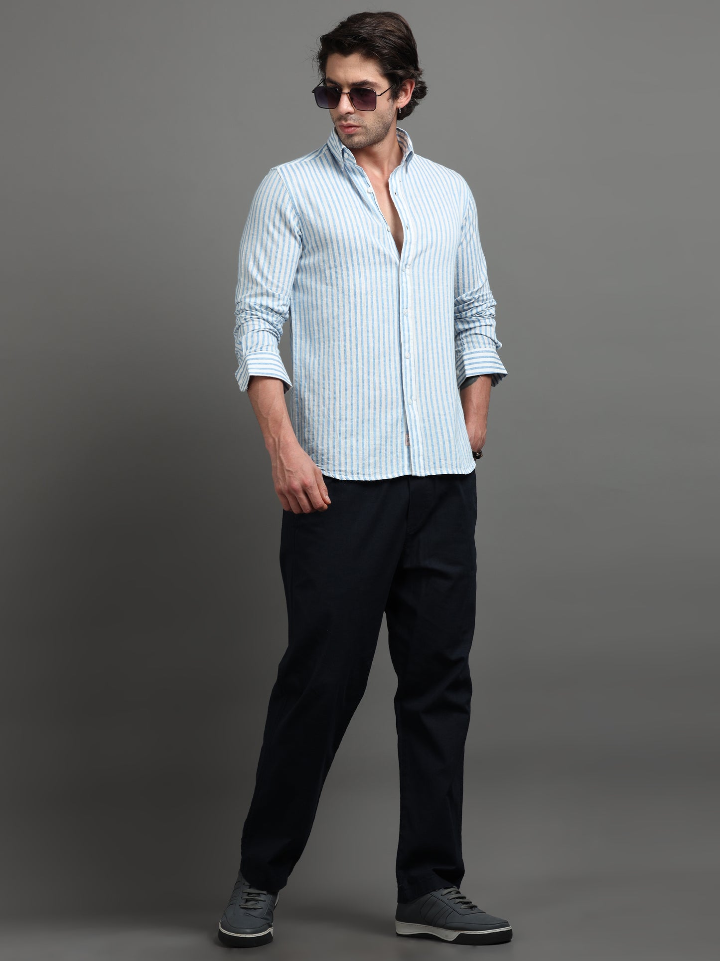 Blue Current Stripped Shirt