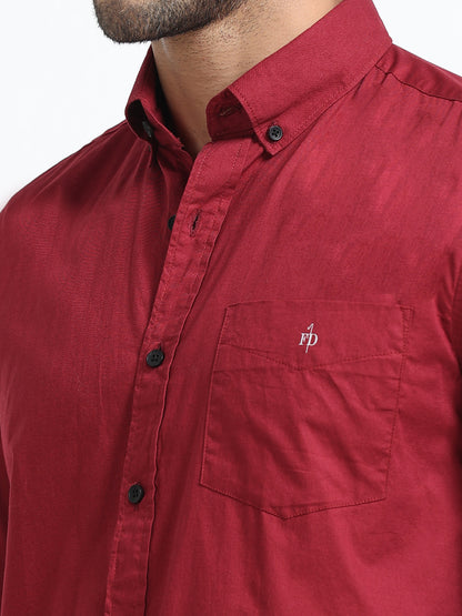 Royal Maroon Solid Shirt