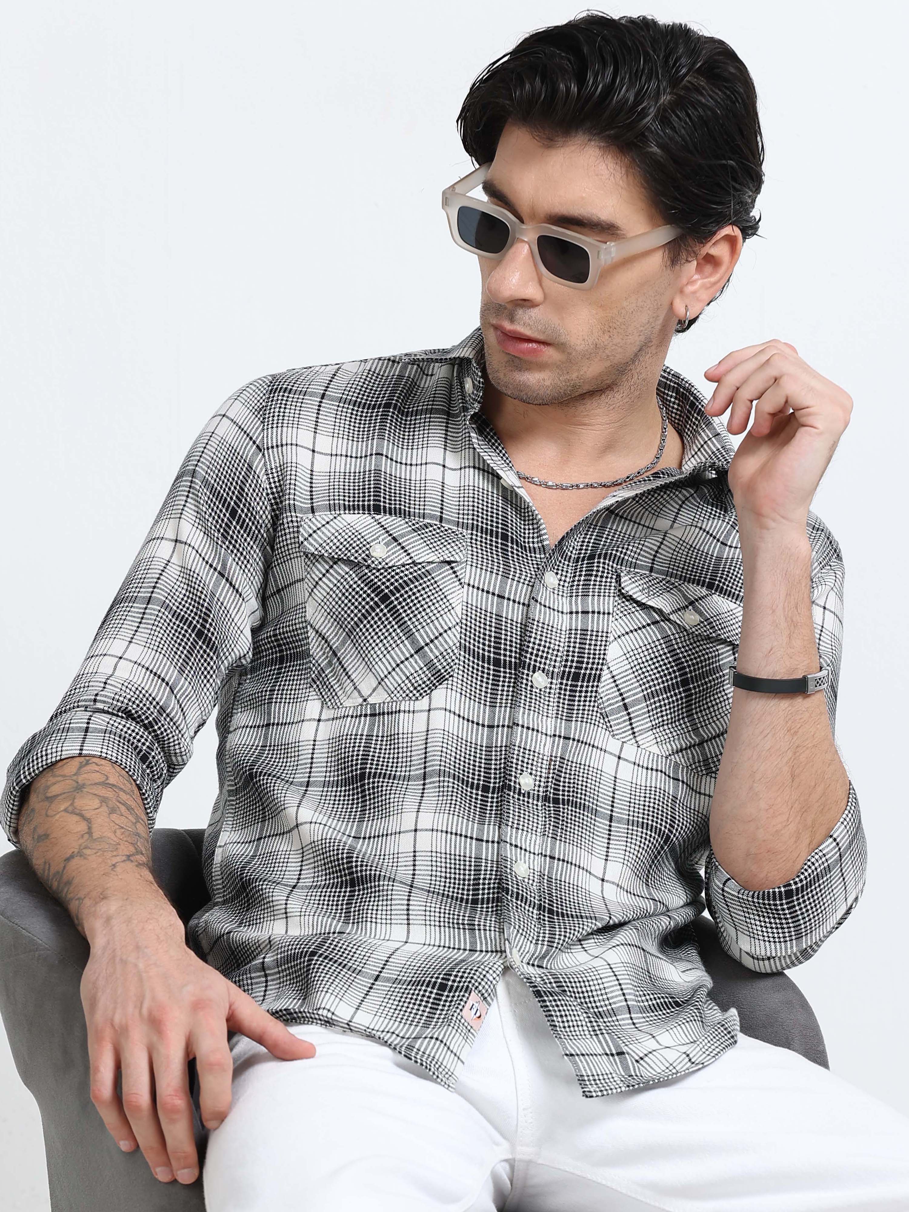 Monochrome Check Shirt