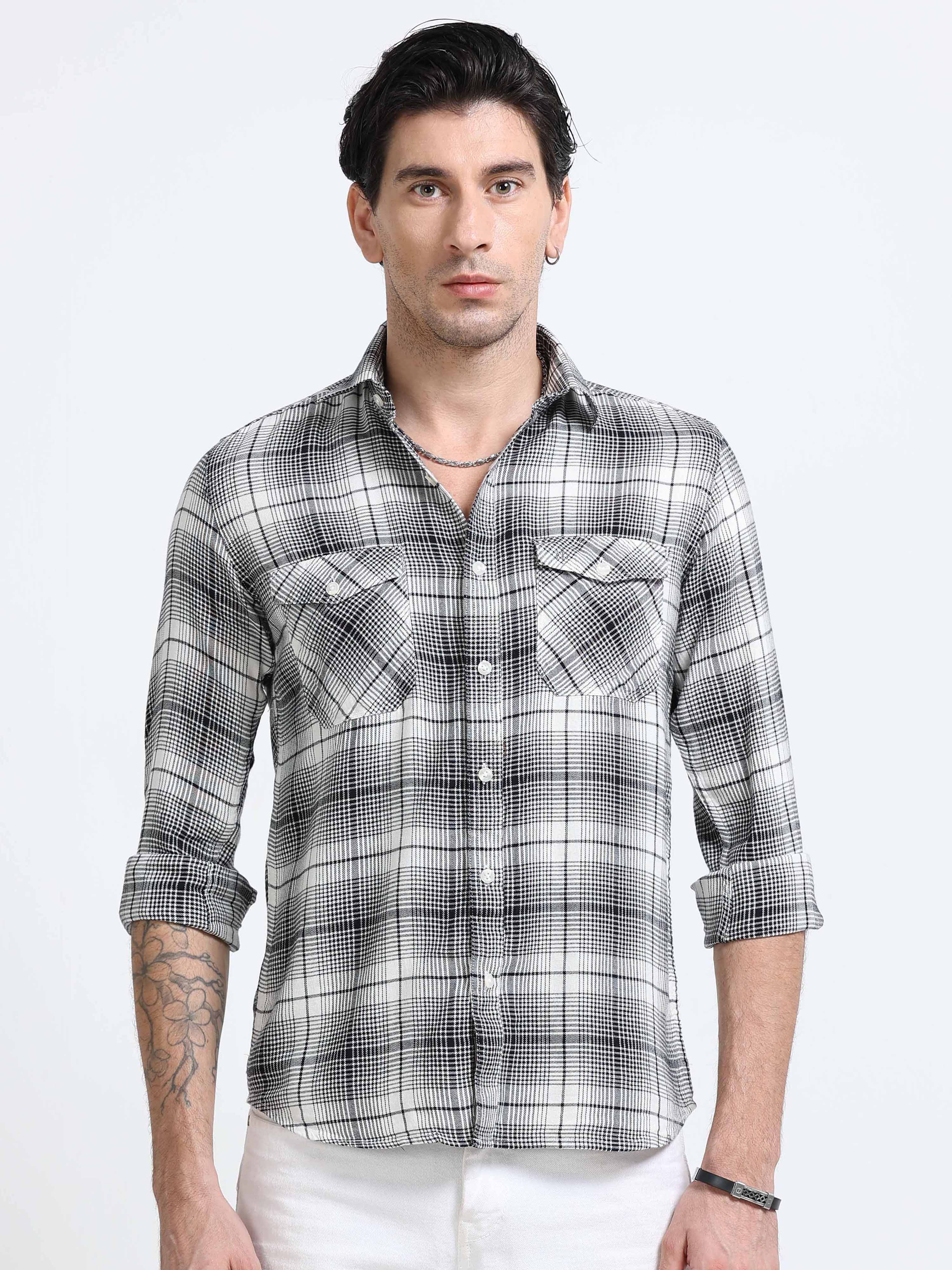Monochrome Check Shirt