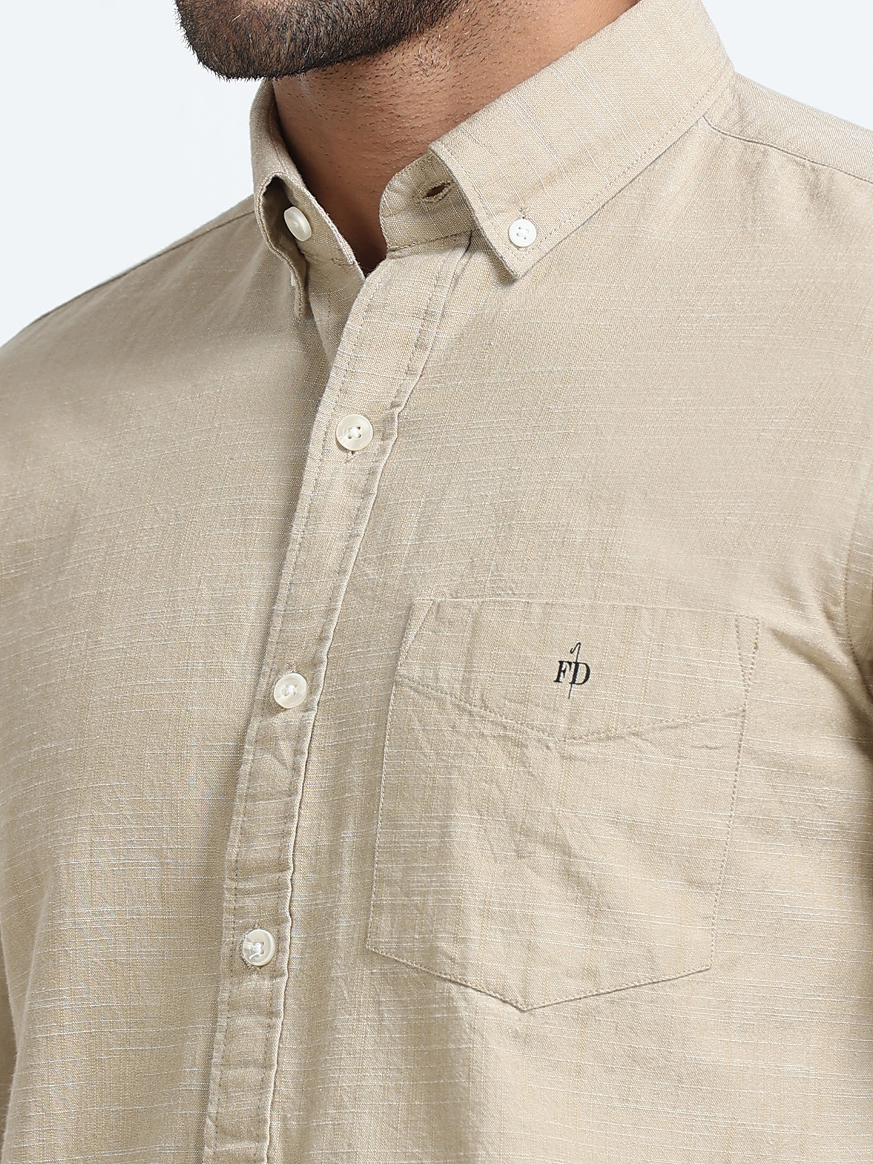 Beige Stone Pane Shirt