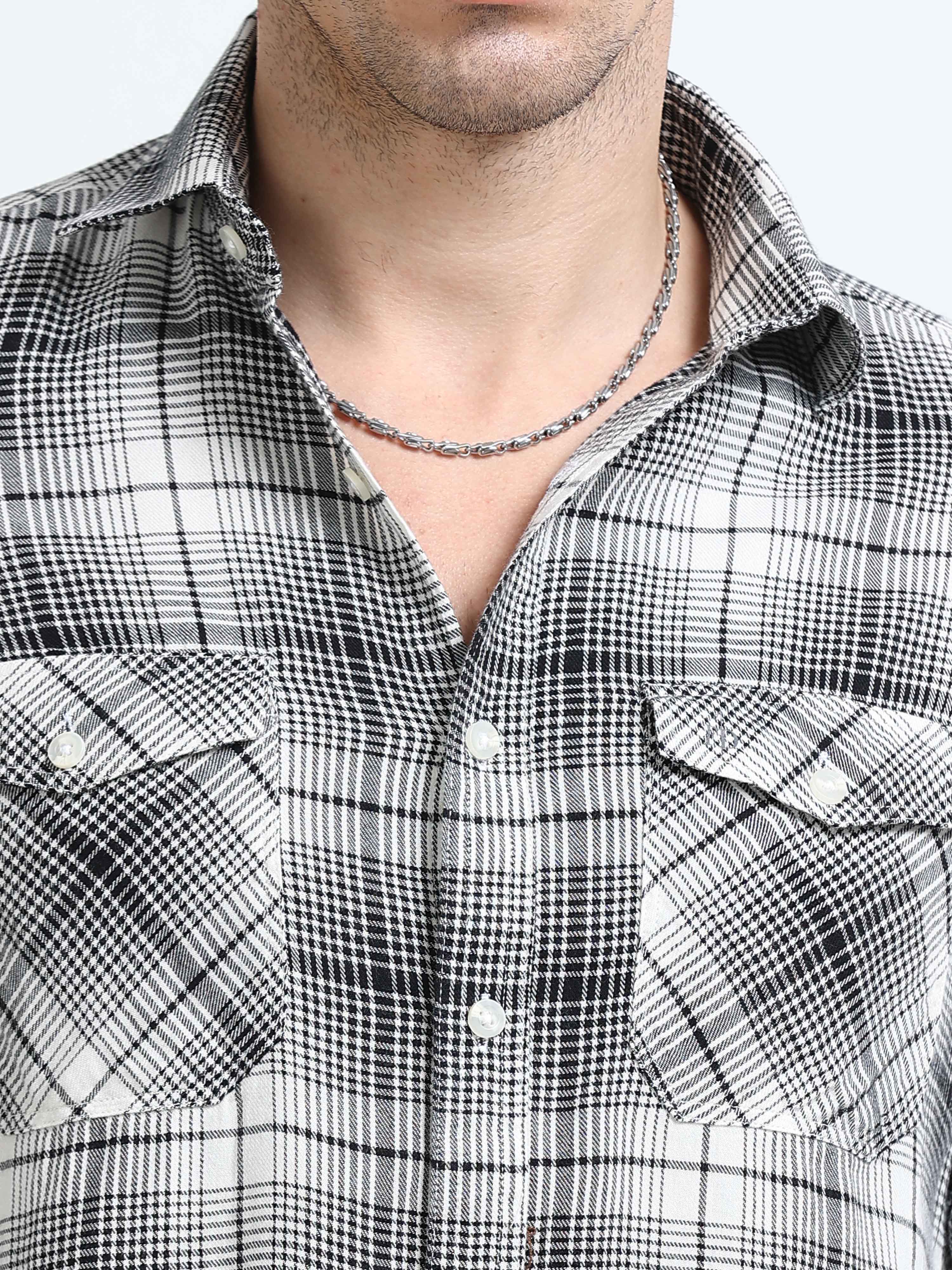Monochrome Check Shirt
