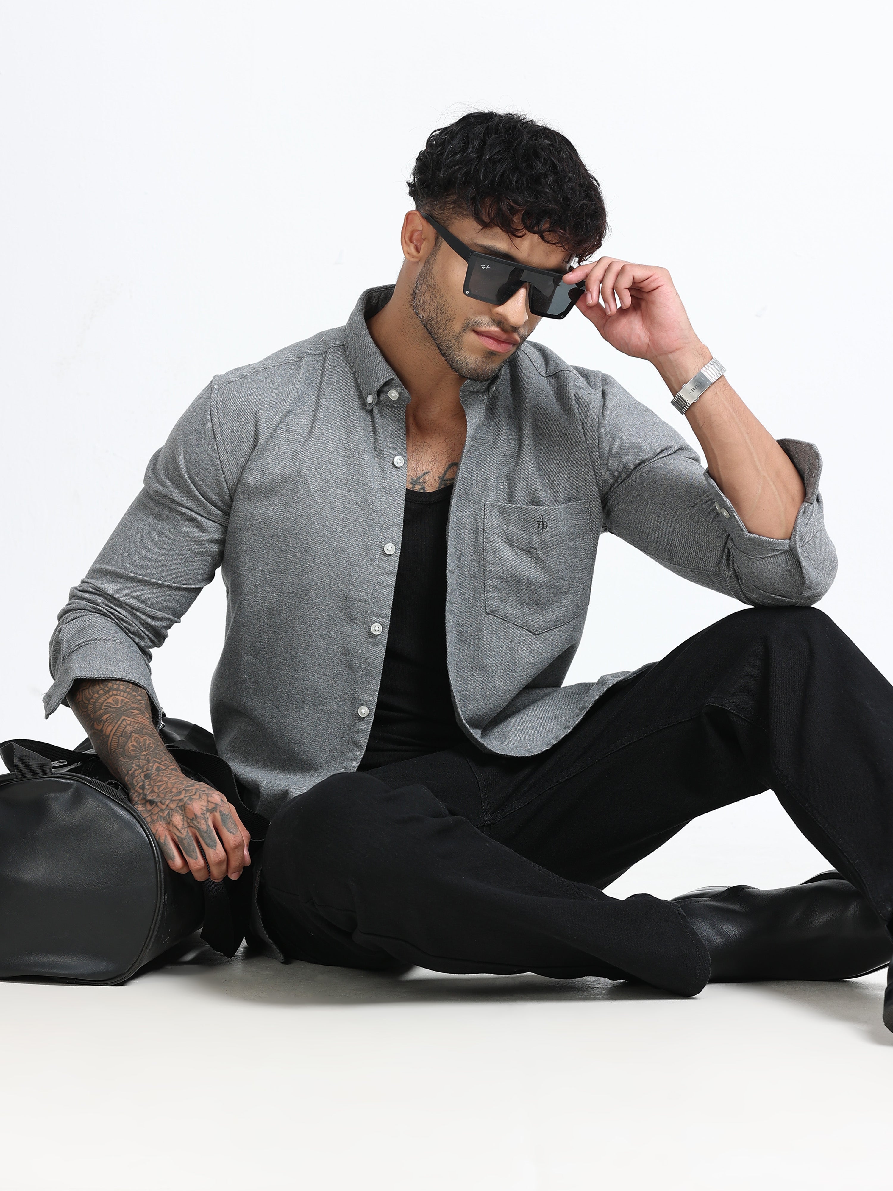 Titan Grey Solid Shirt