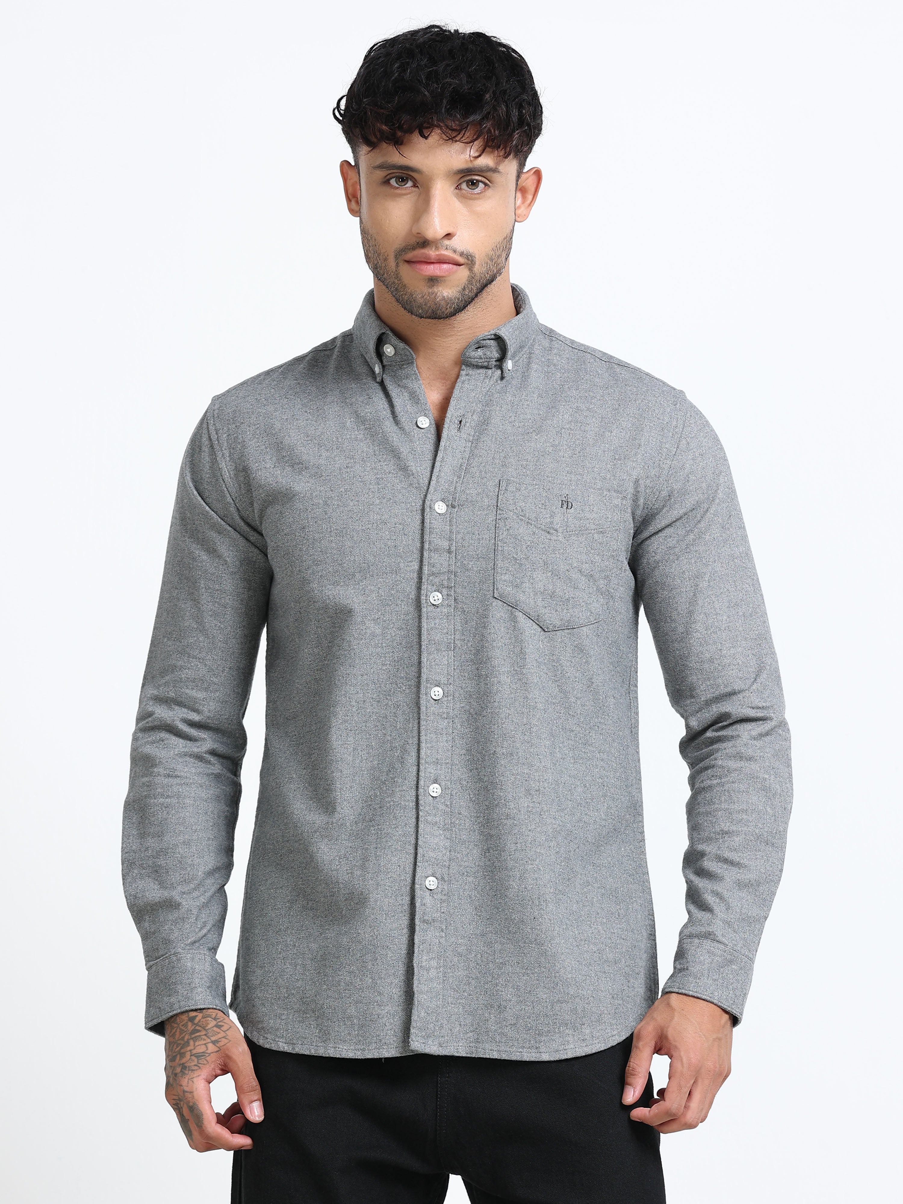 Titan Grey Solid Shirt
