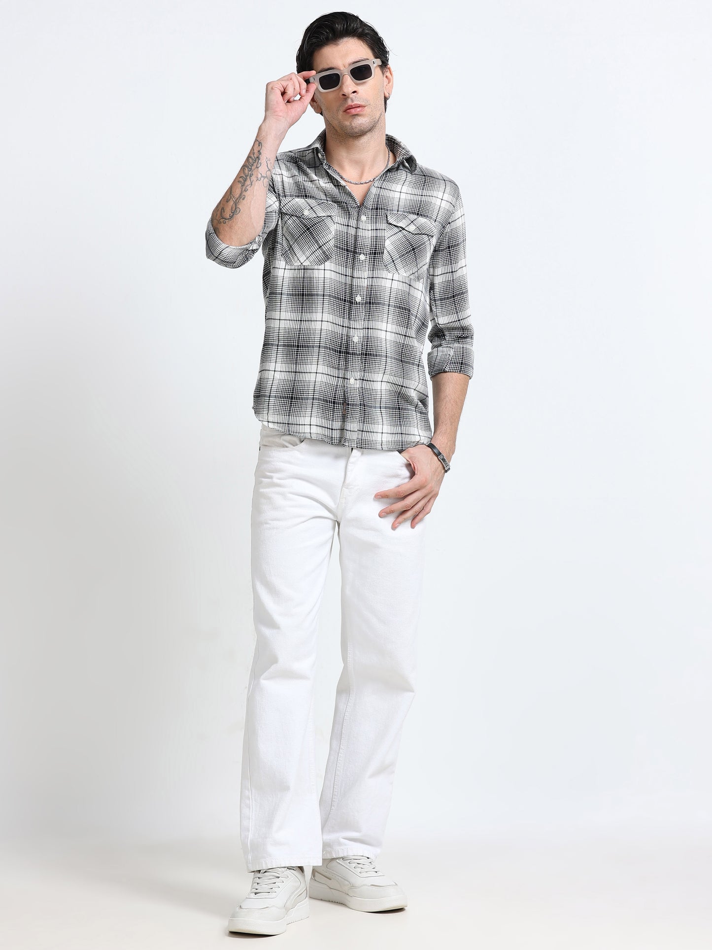 Monochrome Check Shirt