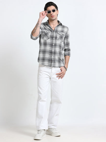 Monochrome Check Shirt