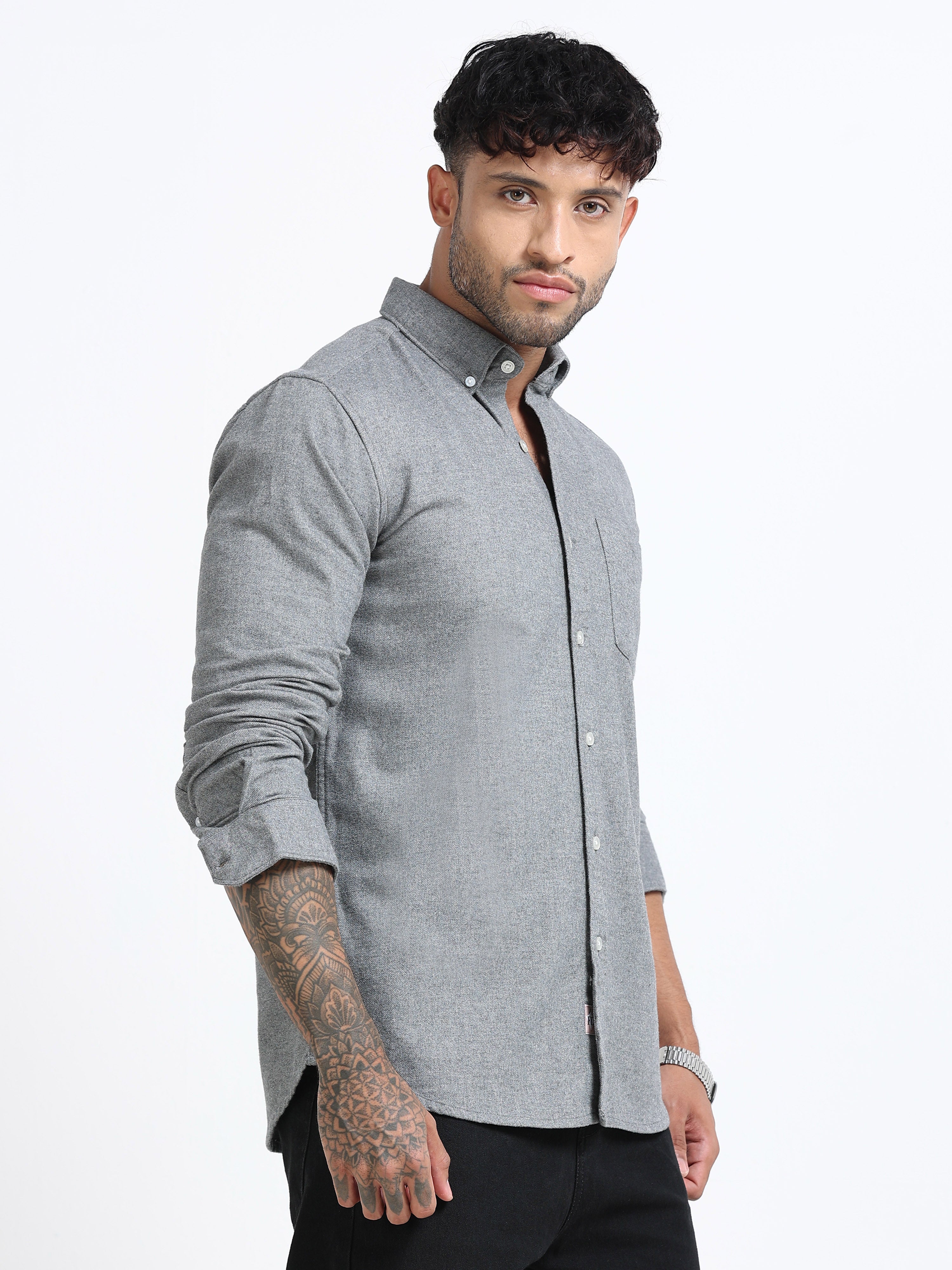 Titan Grey Solid Shirt