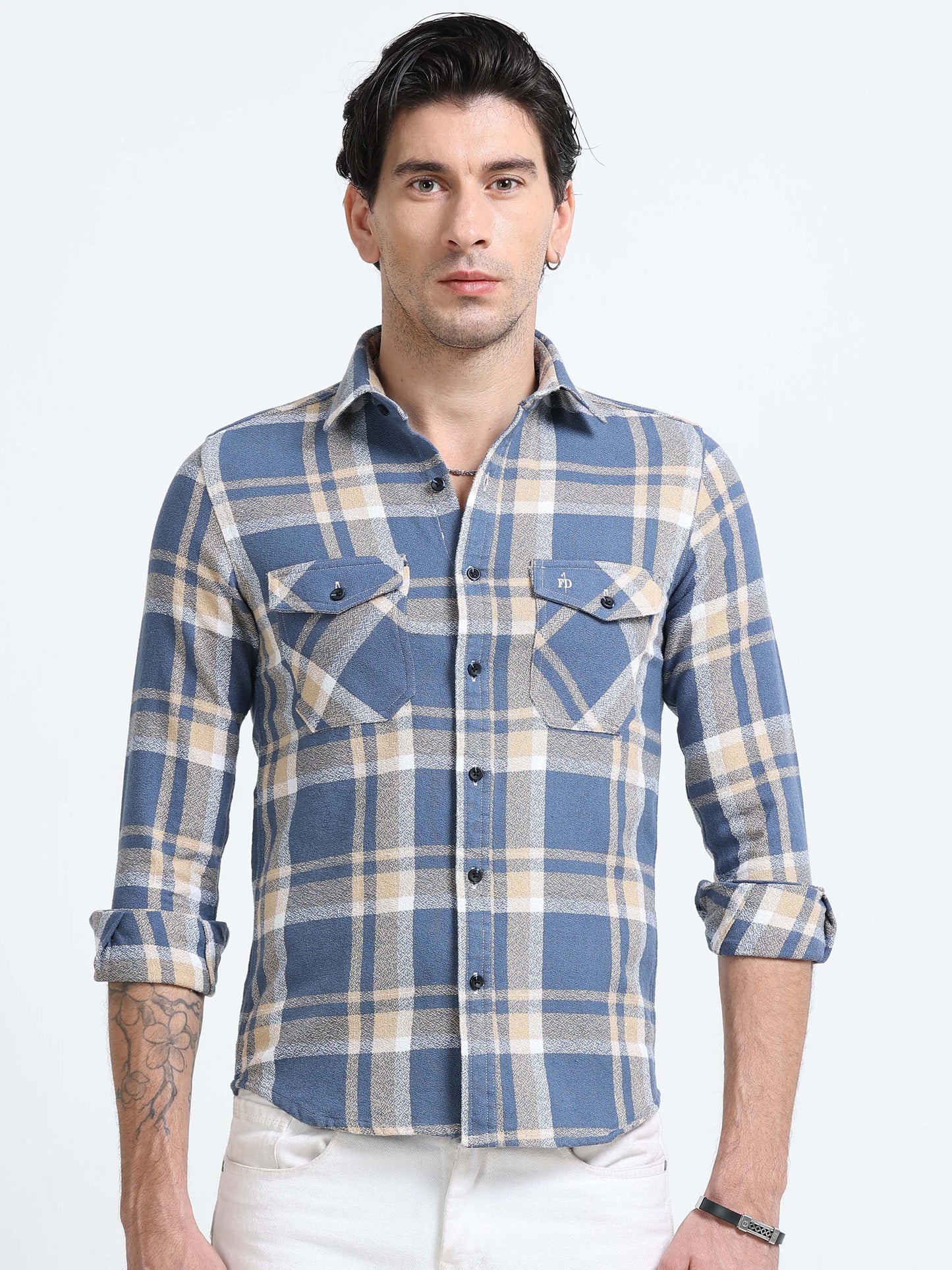 Midnight Navy Check