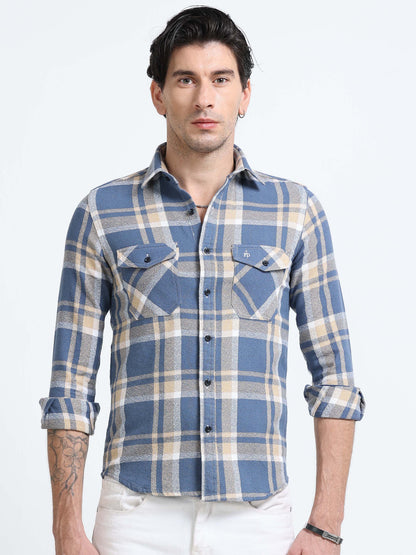 Midnight Navy Check