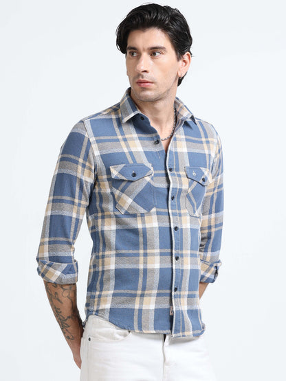 Midnight Navy Check
