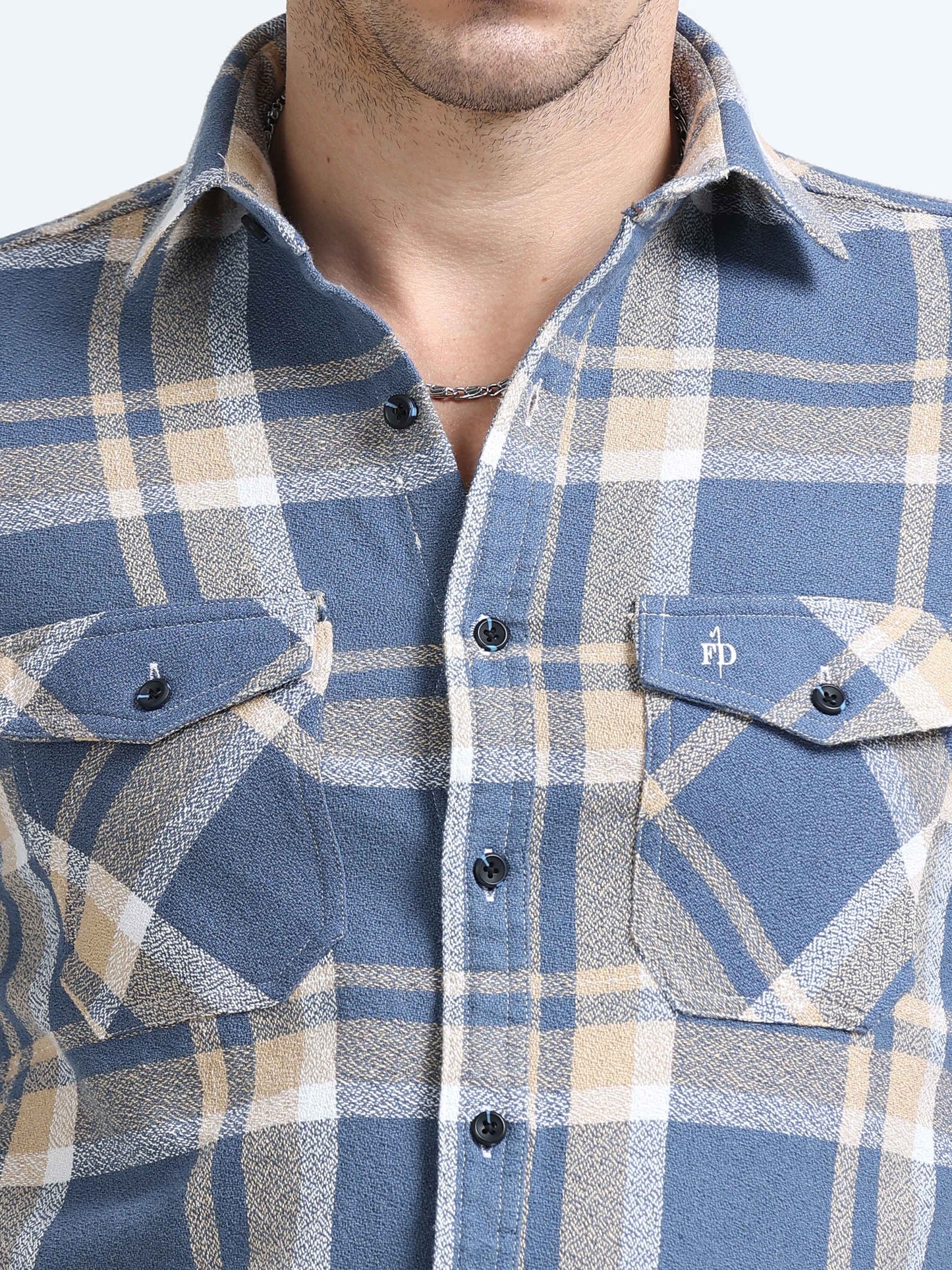 Midnight Navy Check