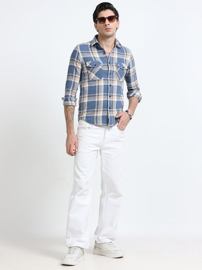 Midnight Navy Check