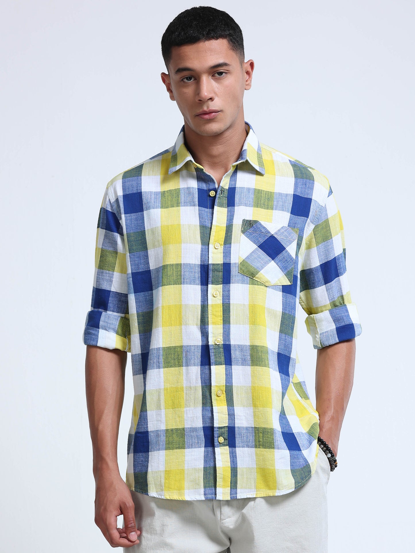 Men Coastal Grid Check Shirt
