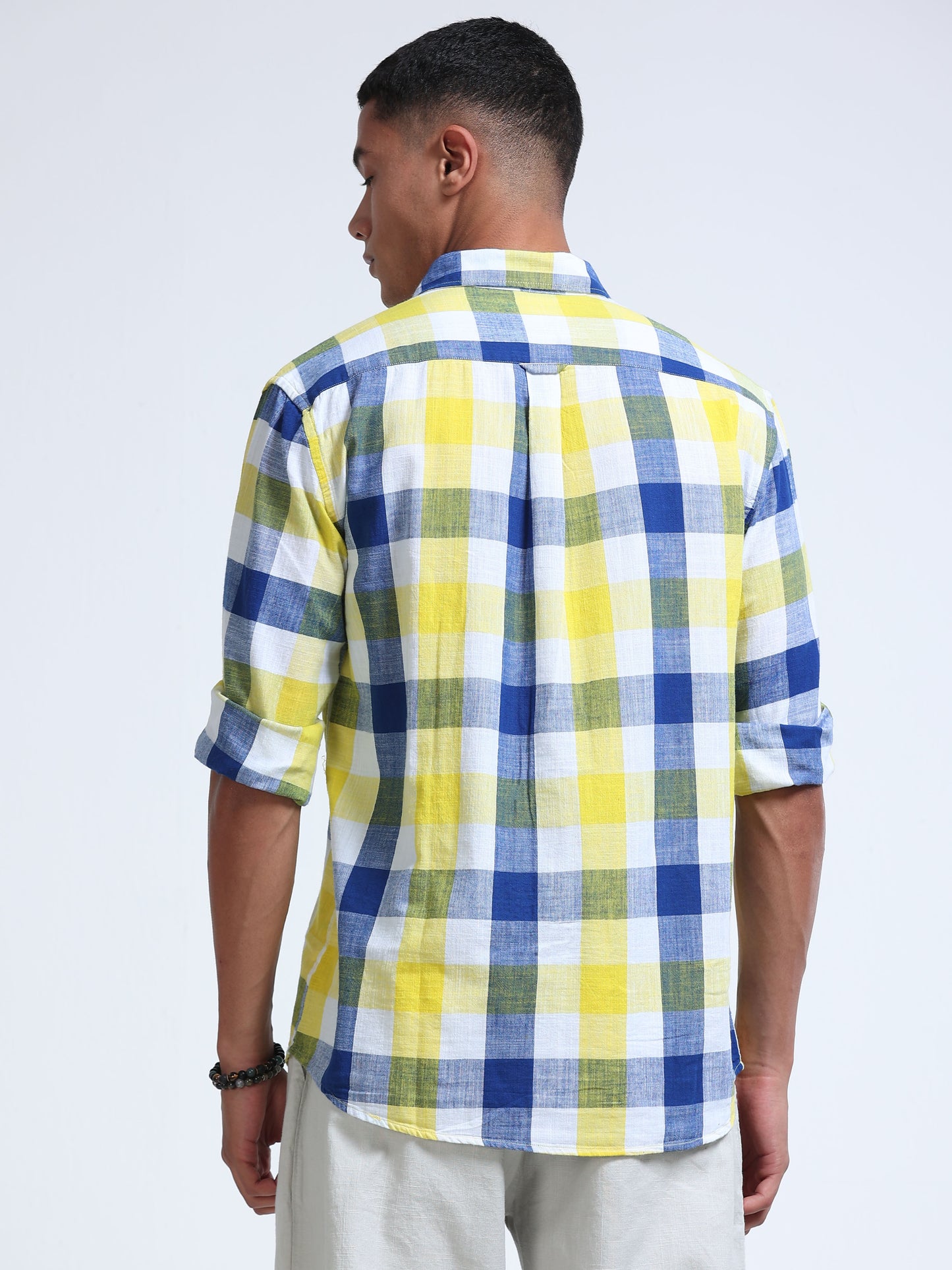 Men Coastal Grid Check Shirt