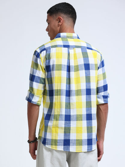 Men Coastal Grid Check Shirt