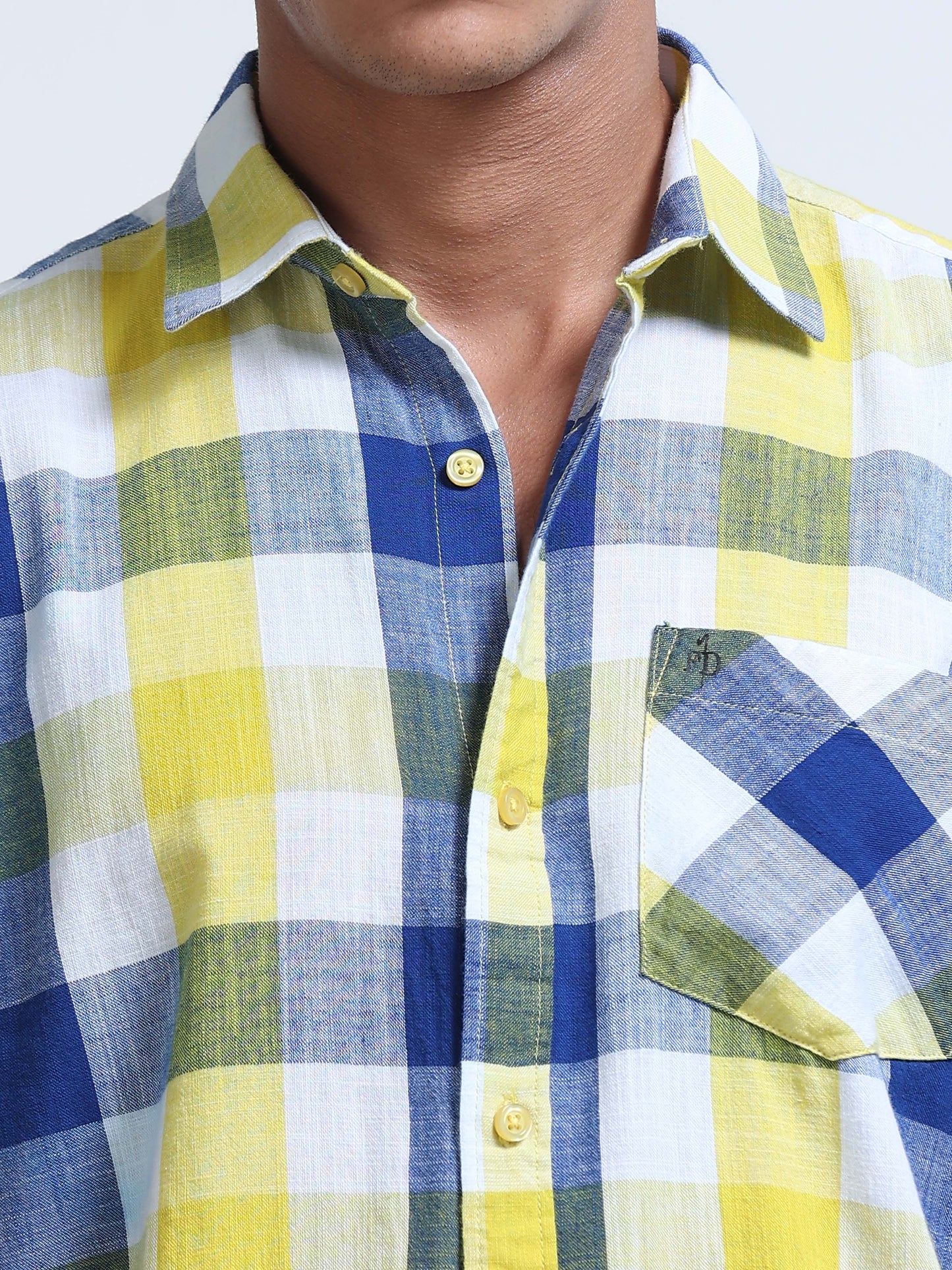 Men Coastal Grid Check Shirt