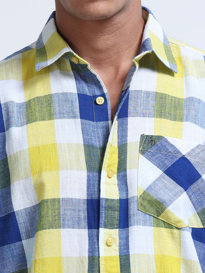 Men Coastal Grid Check Shirt