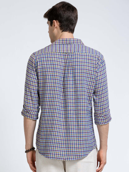 Men Blue Ember Check Shirt
