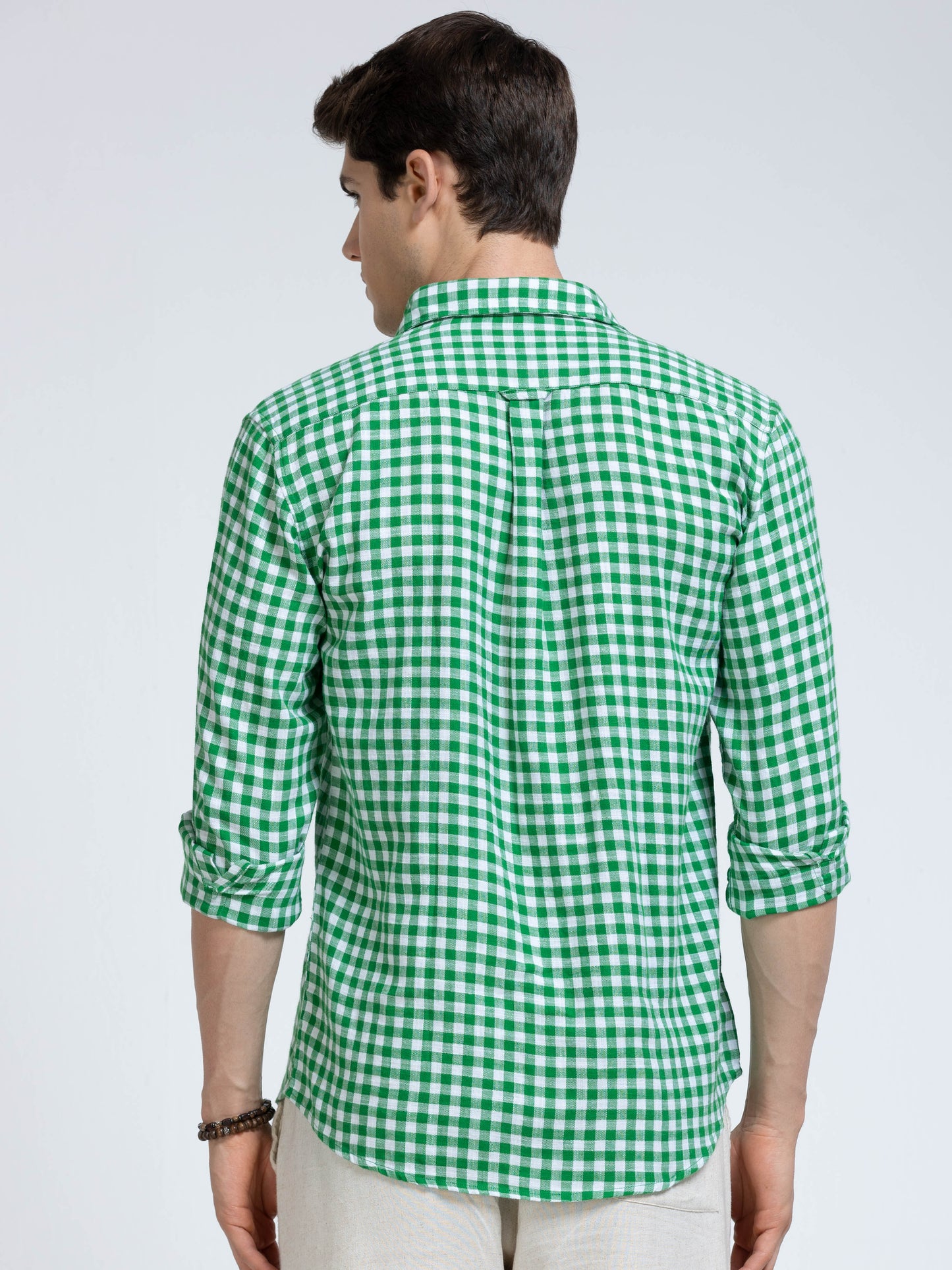 Men Green Monarch Check Shirt