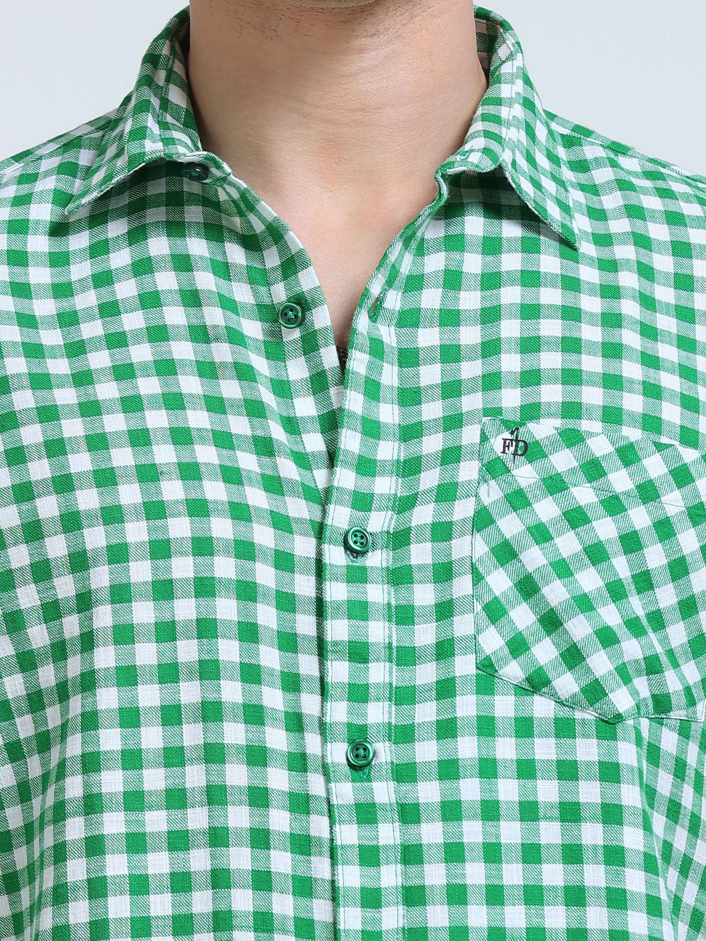 Men Green Monarch Check Shirt