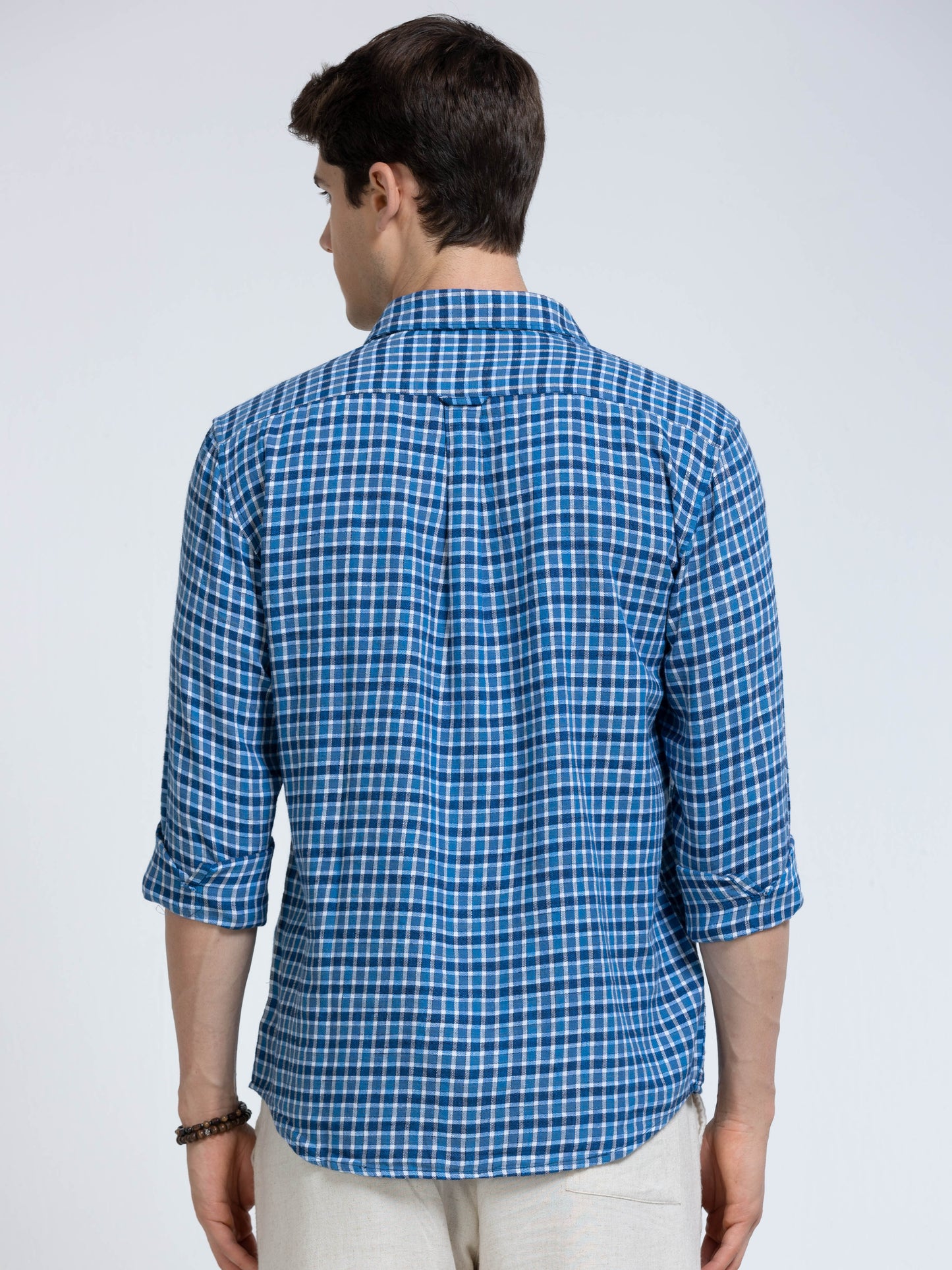 Men Blue Imperial Check Shirt