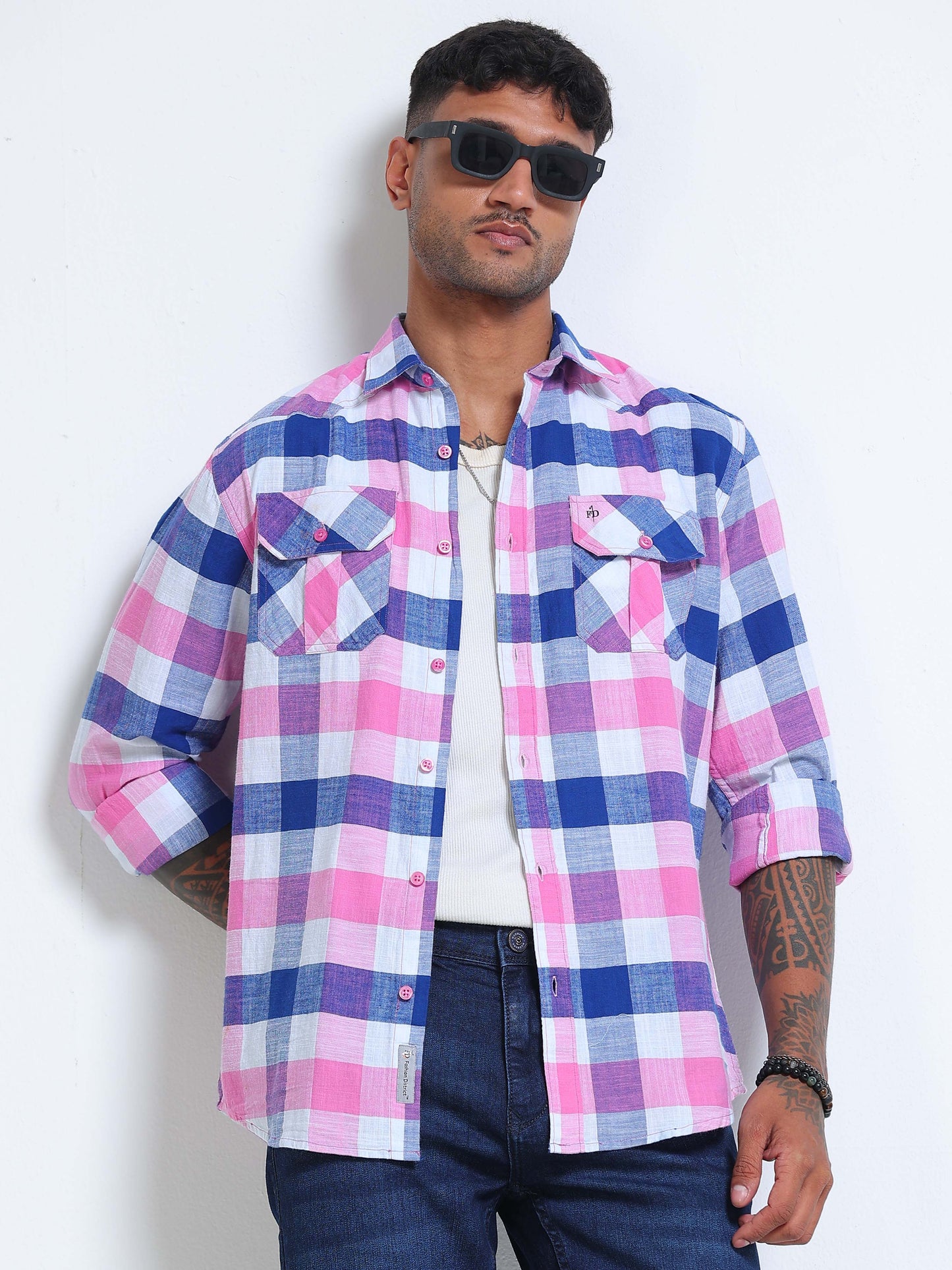 Candy Harbour Check Double Pocket Shirt