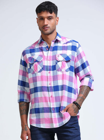 Candy Harbour Check Double Pocket Shirt