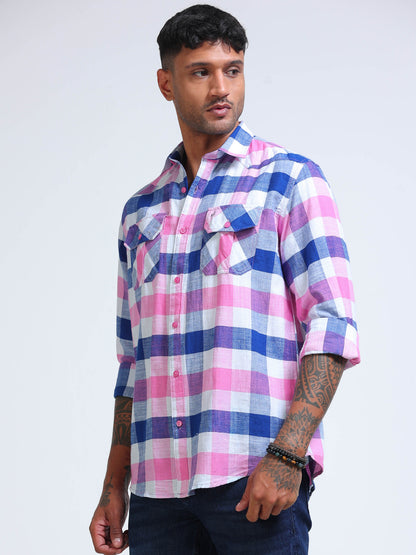 Candy Harbour Check Double Pocket Shirt