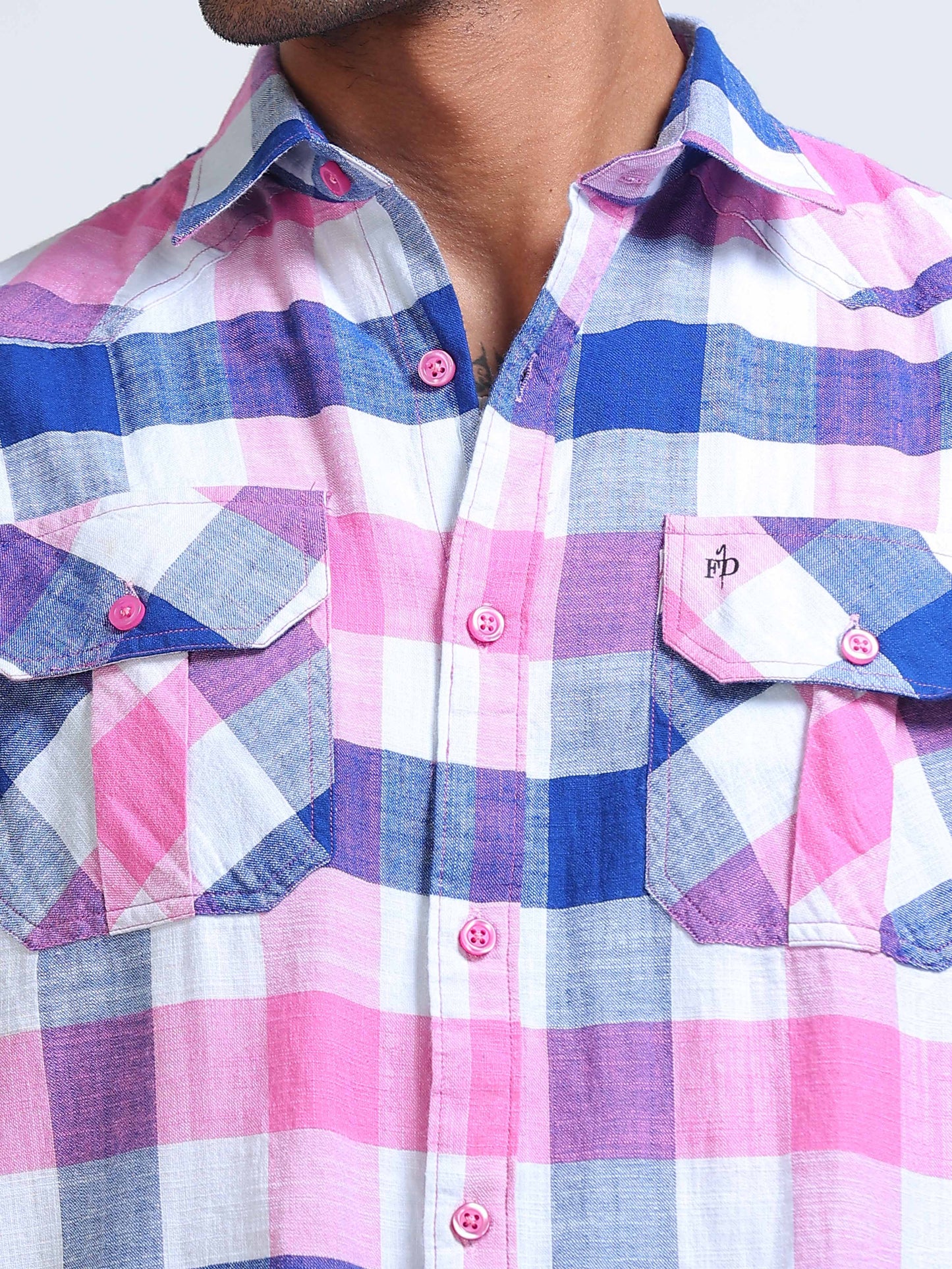 Candy Harbour Check Double Pocket Shirt