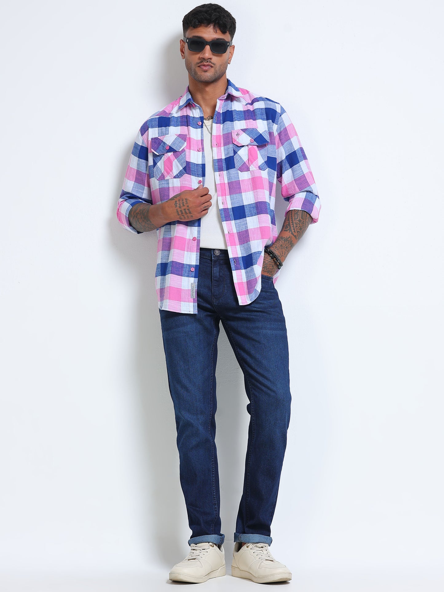 Candy Harbour Check Double Pocket Shirt