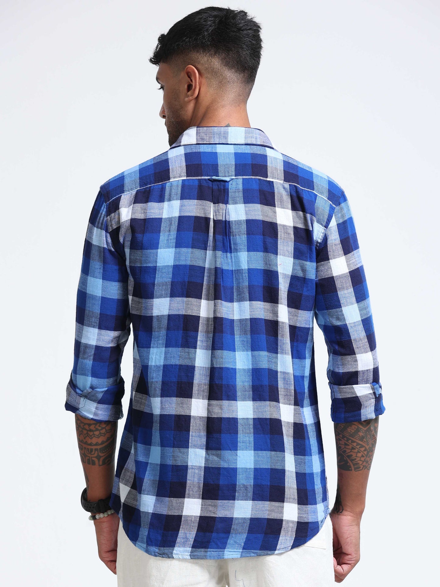 Blue street Check Double Pocket Shirt