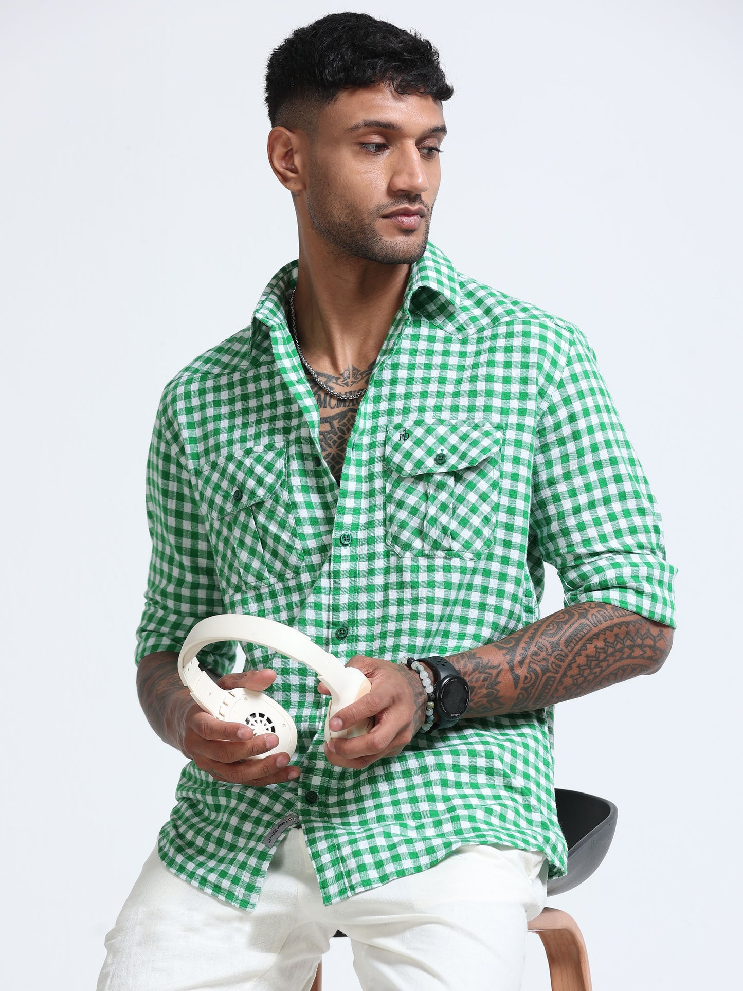 Green Monarch Double Pocket Shirt