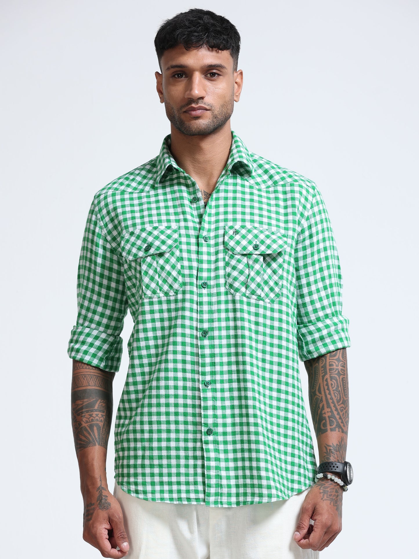 Green Monarch Double Pocket Shirt