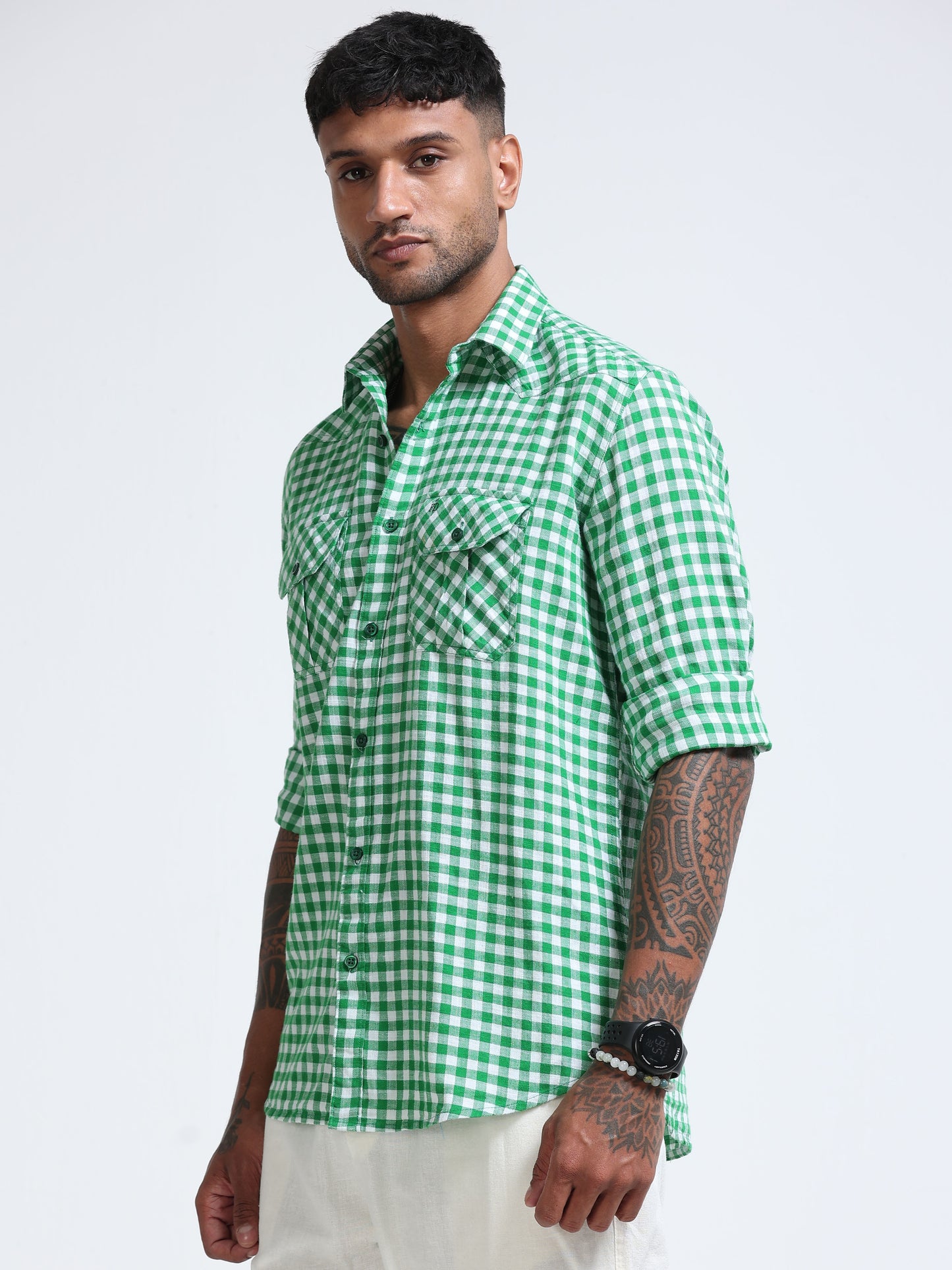 Green Monarch Double Pocket Shirt