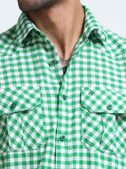 Green Monarch Double Pocket Shirt