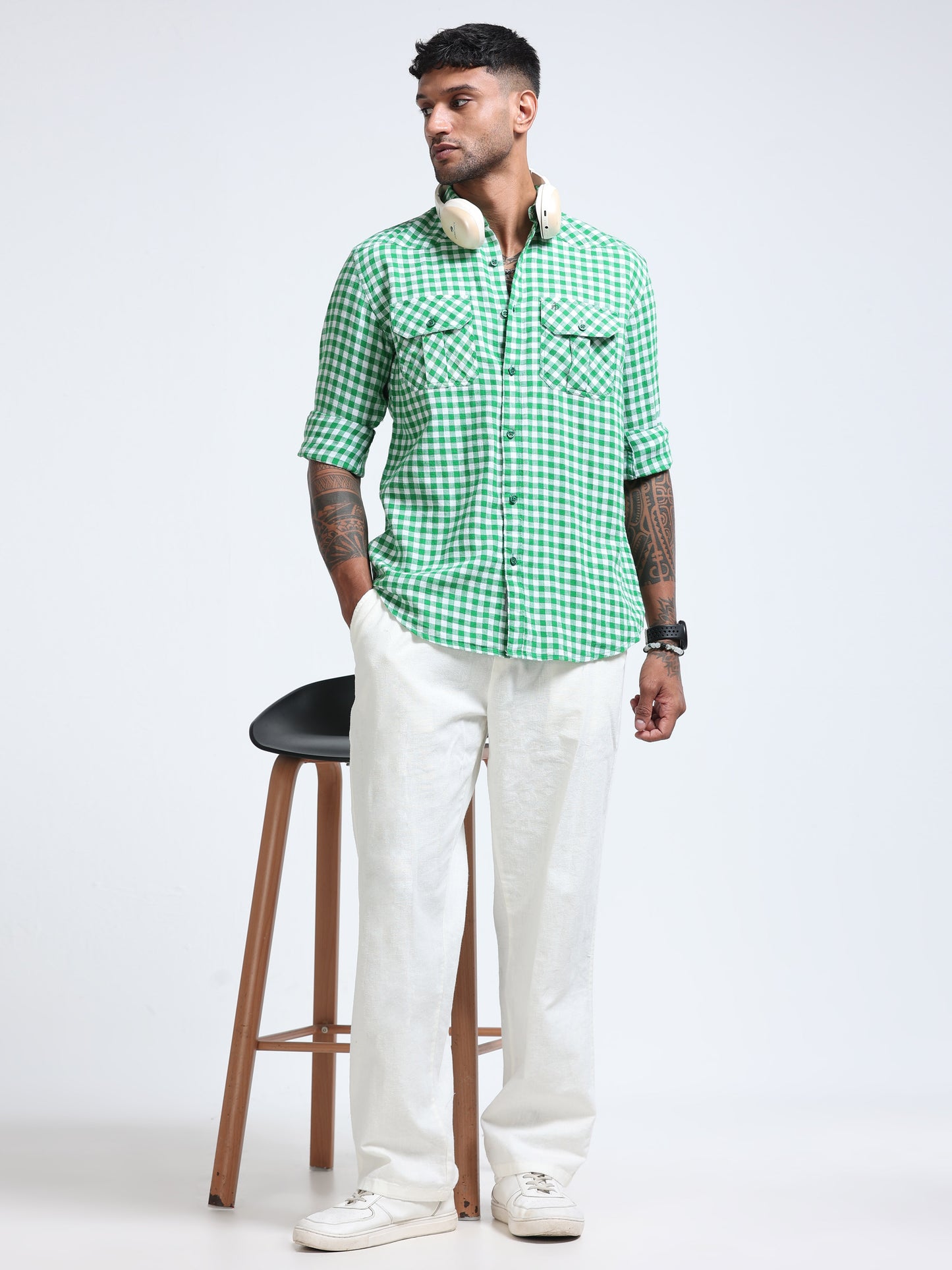 Green Monarch Double Pocket Shirt