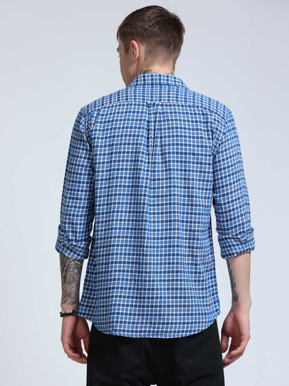 Blue Imperial Check Double Pocket Shirt