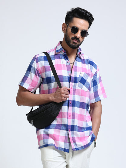 Candy Harbour Check Half Sleeve Shirt
