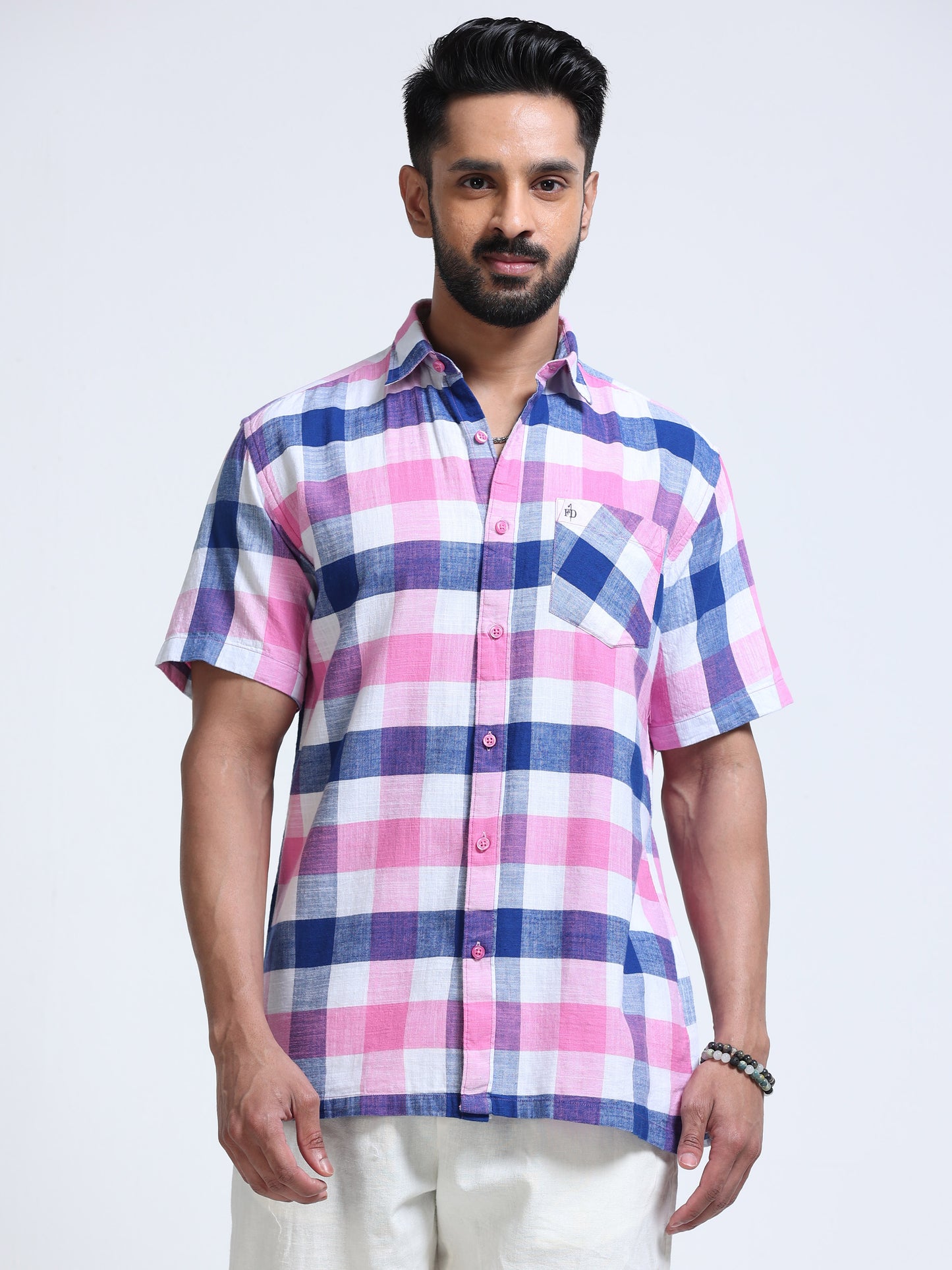 Candy Harbour Check Half Sleeve Shirt