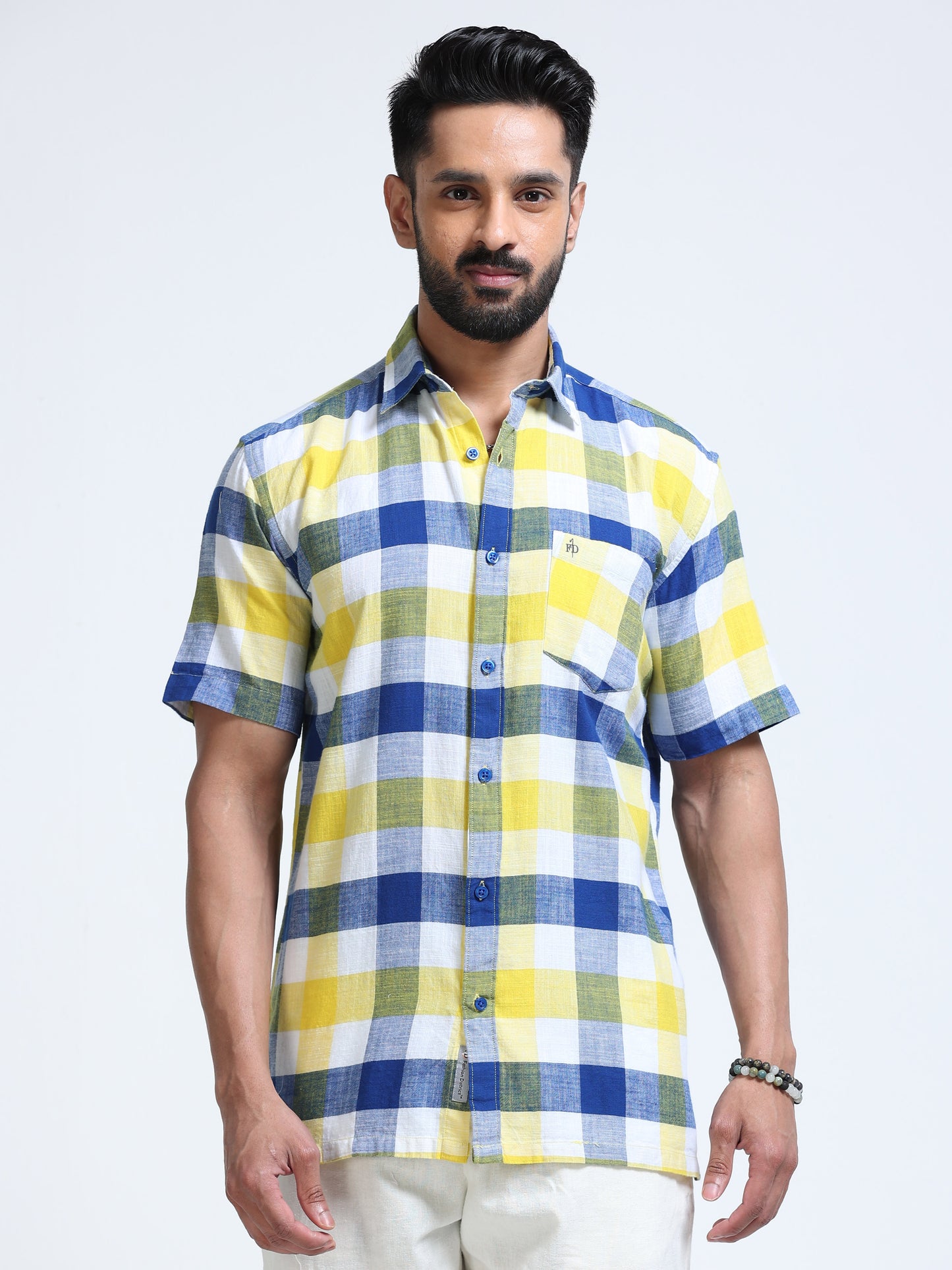 Coastal Grid Check Half Sleeve Shirt
