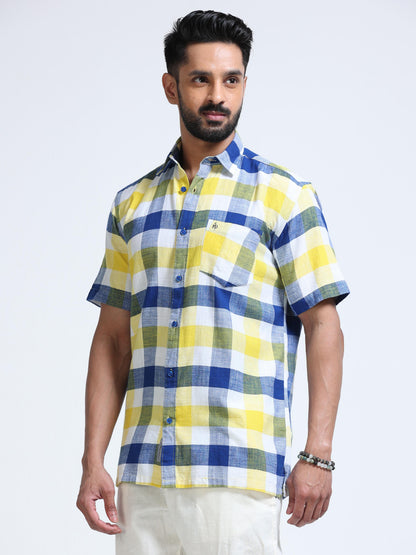 Coastal Grid Check Half Sleeve Shirt