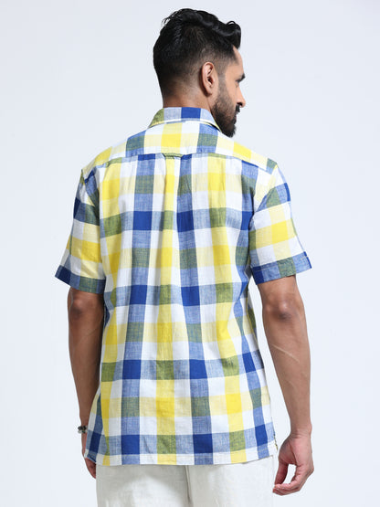 Coastal Grid Check Half Sleeve Shirt