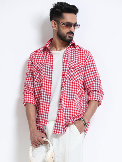Ruby Check Double Pocket Shirt
