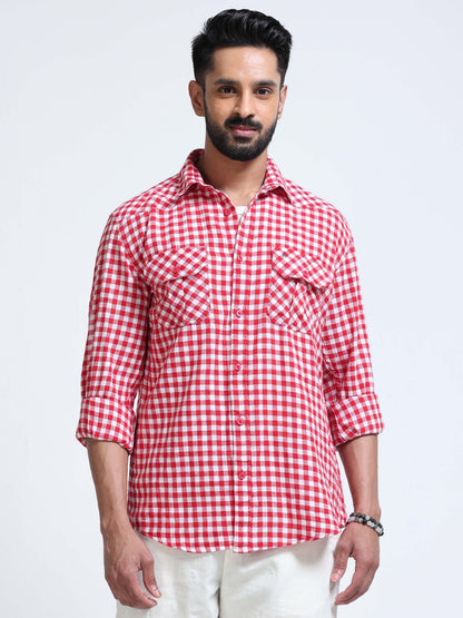 Ruby Check Double Pocket Shirt
