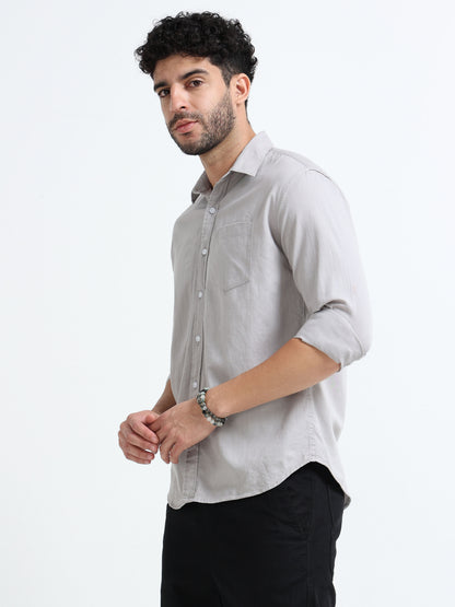 Urban Ash Solid Grey Shirt