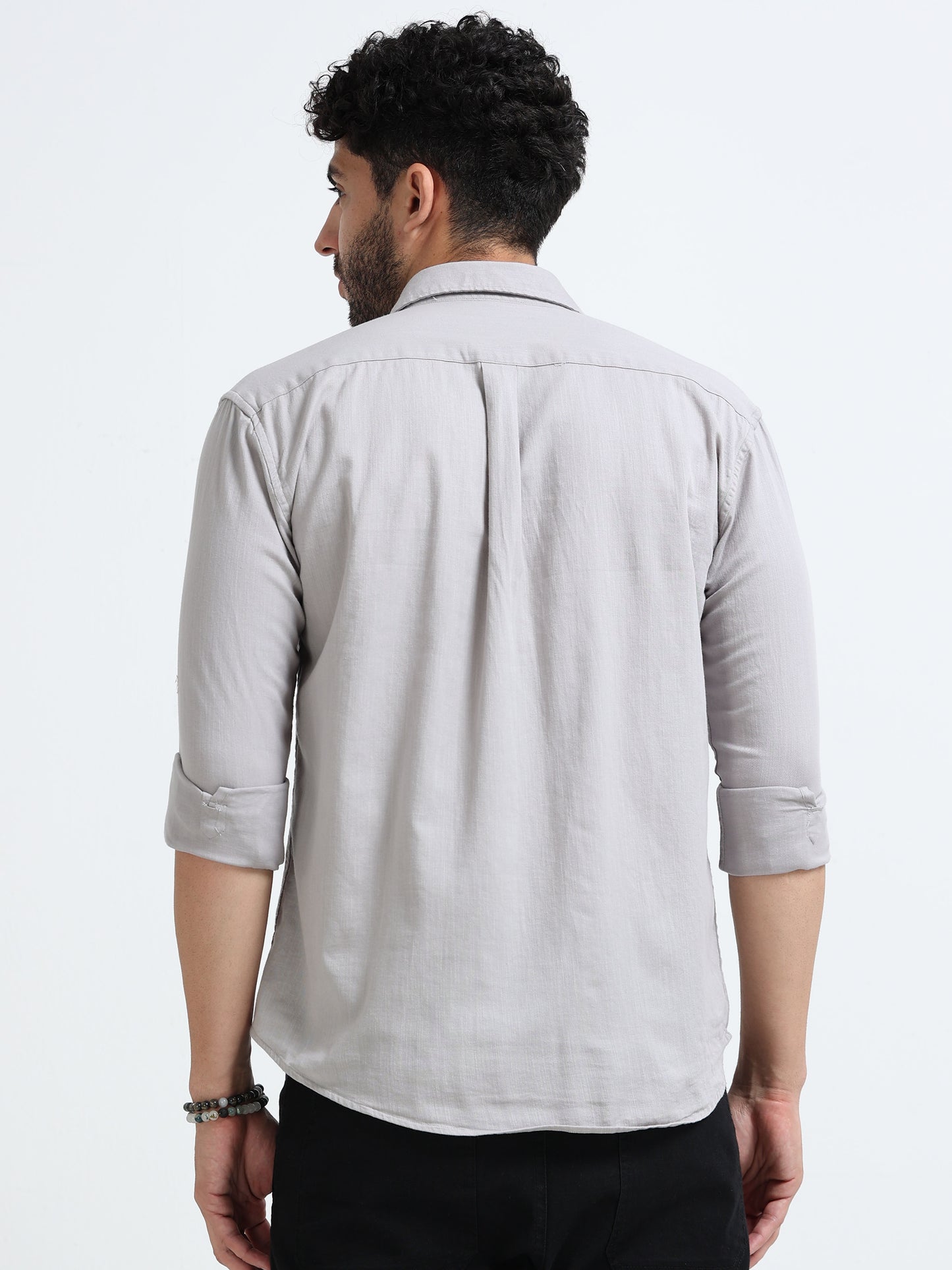 Urban Ash Solid Grey Shirt