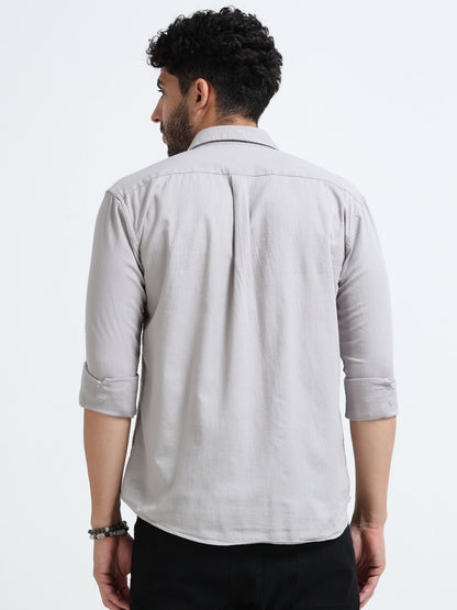 Urban Ash Solid Grey Shirt
