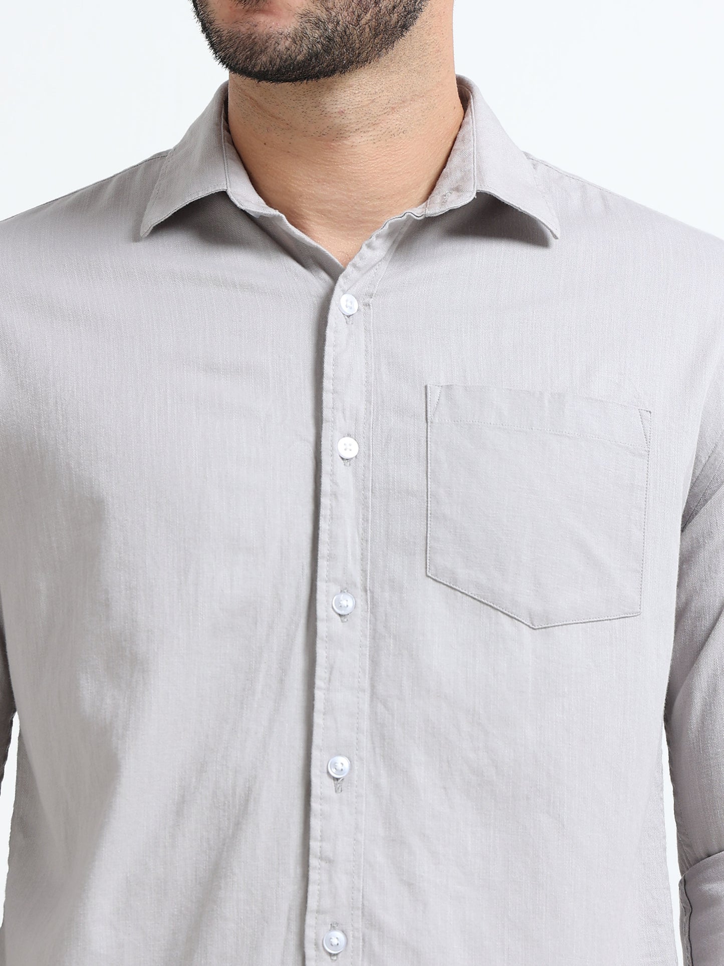 Urban Ash Solid Grey Shirt