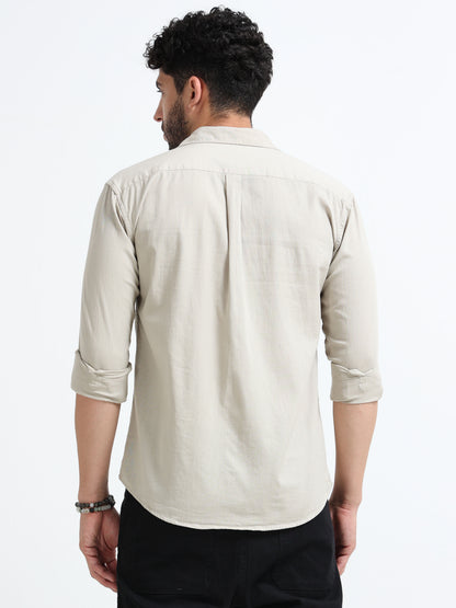Beige Prime Solid Shirt